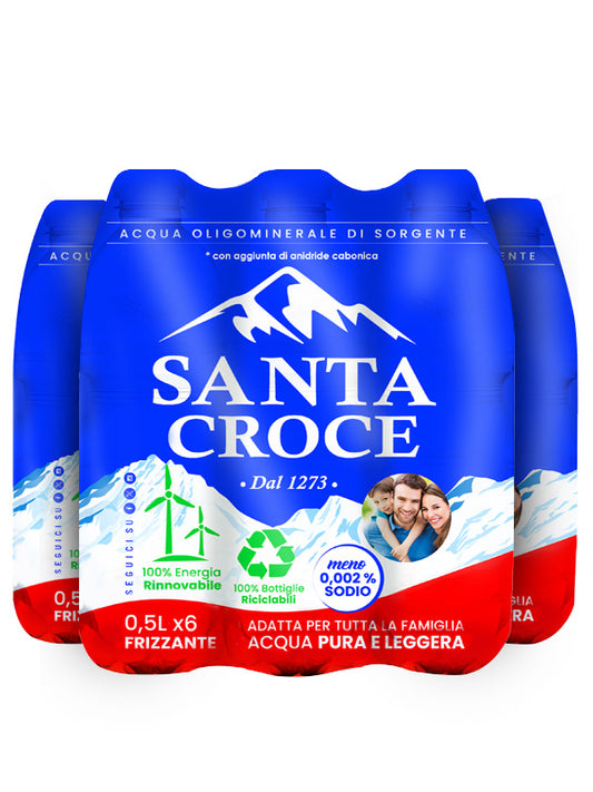 ACQUA SANTA CROCE 0,5 LT FRIZZANTE PACK DA 16 CONFEZIONI - PET