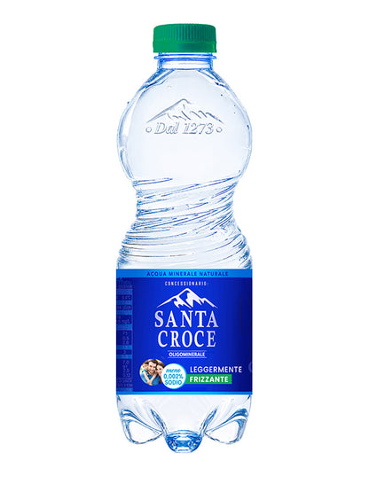 ACQUA SANTA CROCE 0,5 LT LEGGERMENTE FRIZZANTE PACK DA 16 CONFEZIONI - PET